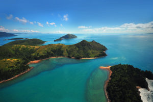 Whitsunday Islands - aerial view over the islands – Bill Peach Journeys