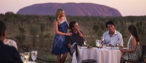 Uluru - Enjoying dinner at the Sounds of Silence - Luxury Private Air Tour Australia