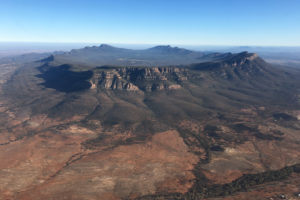 Flinders Ranges - Wilpena Pound from the air - Bill Peach Journeys
