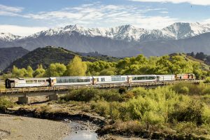 Kahutara River - Coastal Pacific train journey alongside the Kaikoura Ranges - Luxury train journeys