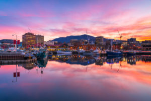Hobart - waterfront at sunset - Luxury solo tours