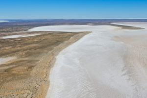 Lake Eyre - Aerial view of salt lakes – private aircraft tour