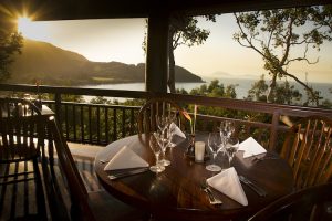 Thala Beach - Osprey's Restaurant at sunset - Luxury short breaks Queensland